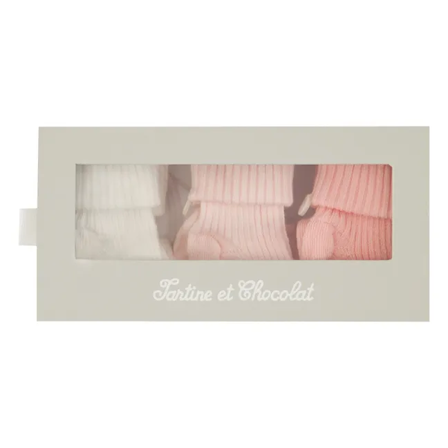 Lot de 3 Paires de Chaussettes | Rose