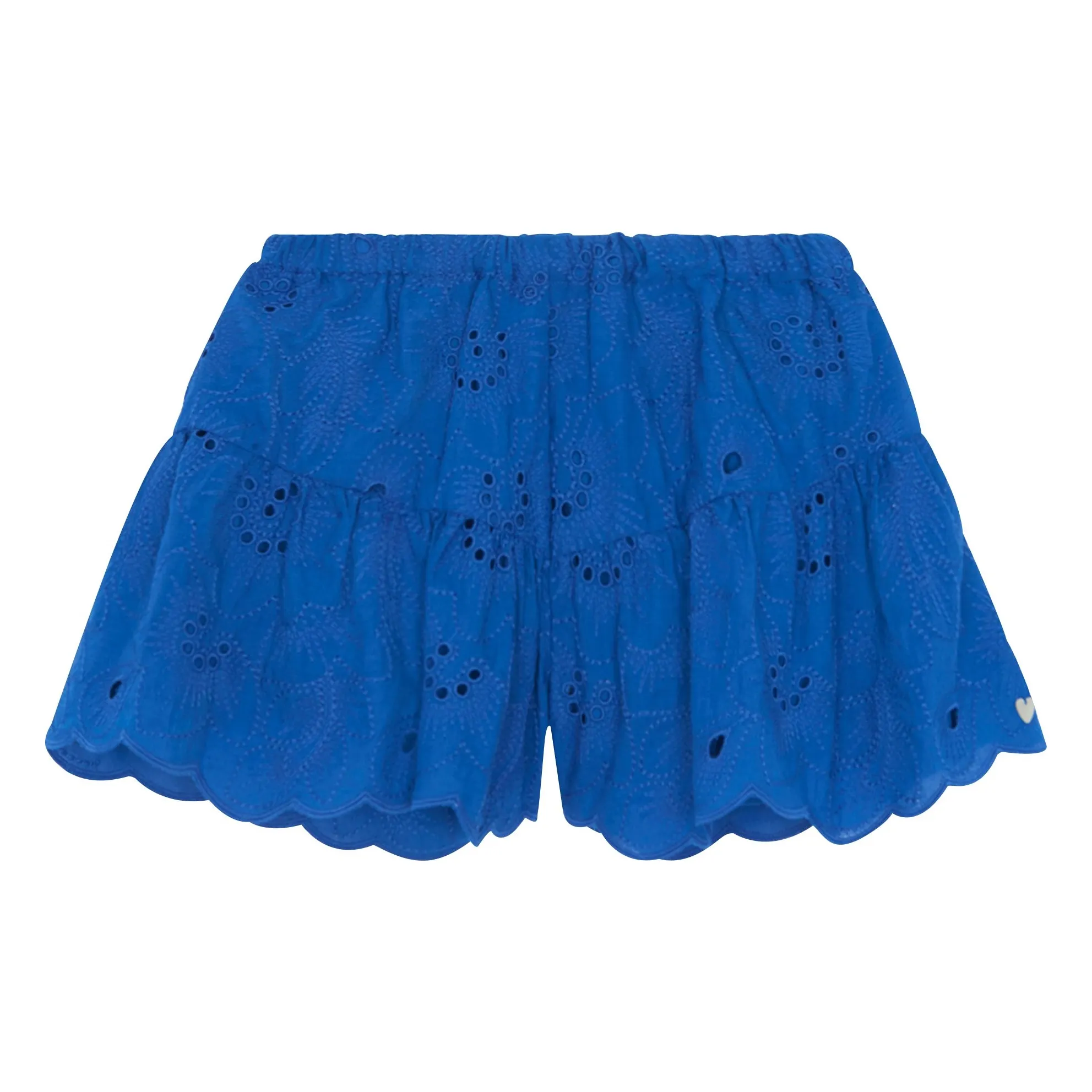 Tartine Et Chocolat Royal Blue Flower Embroidered Shorts
