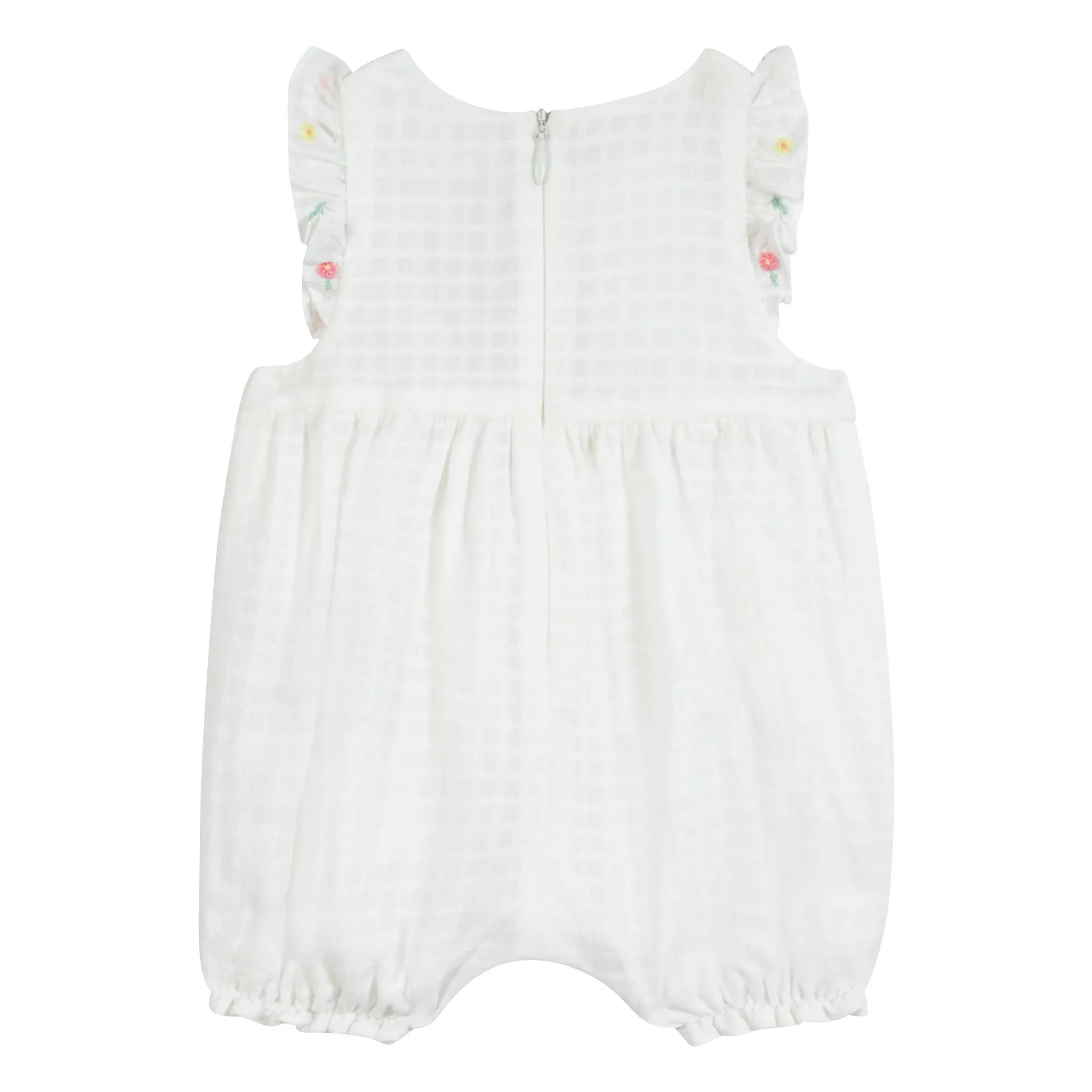 Combishort Brodée Fleurs | Blanc- Image produit n°4