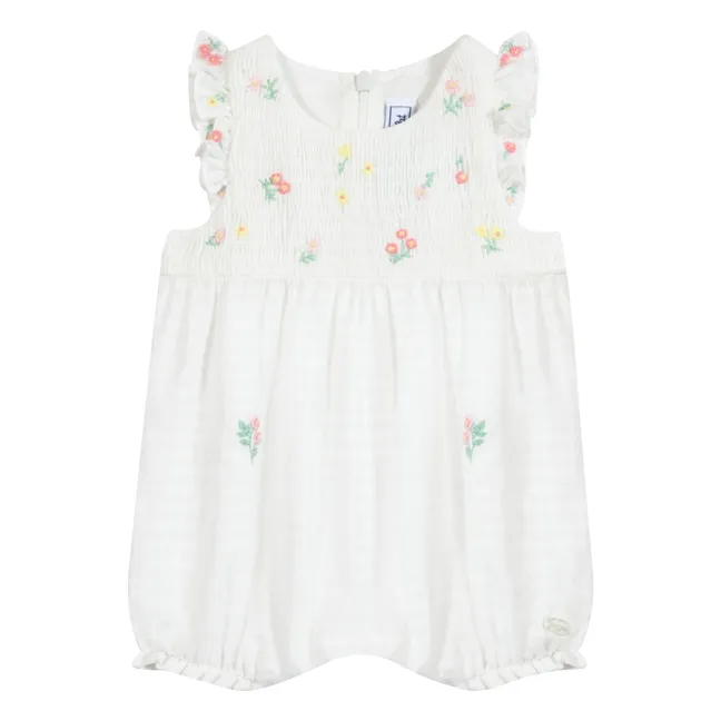 Mono bordado con flores | Blanco