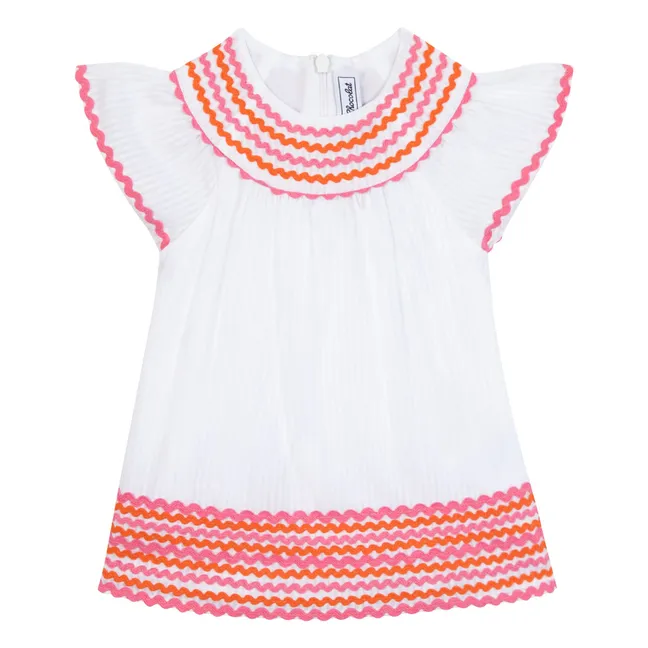 Vestido Wave Smocked | Blanco