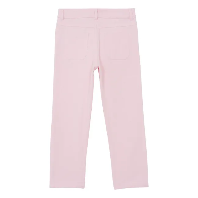 Pants with embroidered pockets | Powder pink