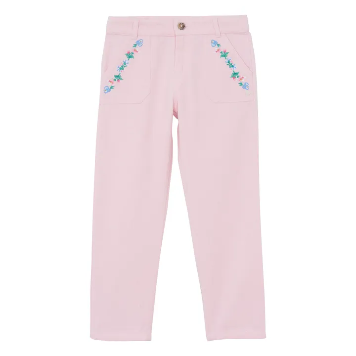Pantalón con bolsillos bordados | Rosa empolvado- Imagen del producto n°0
