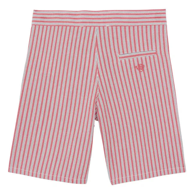 Striped Bermuda shorts | Red