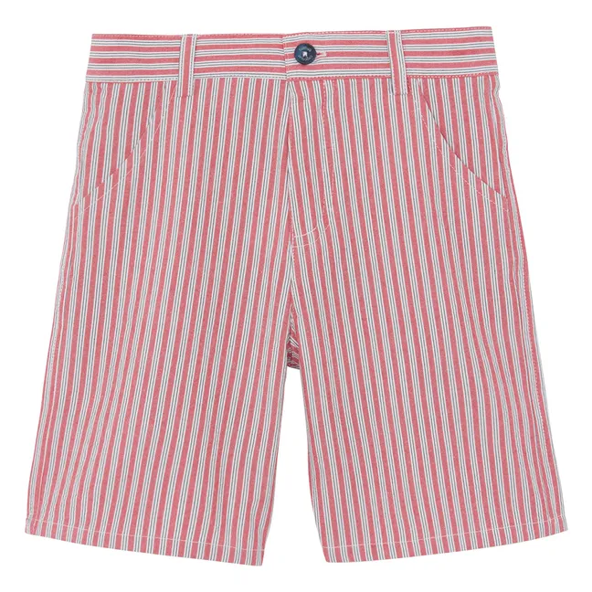 Bermudas de rayas | Rojo