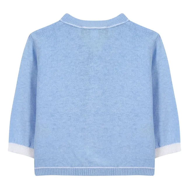 Cardigan Bolsillos | Azul Cielo