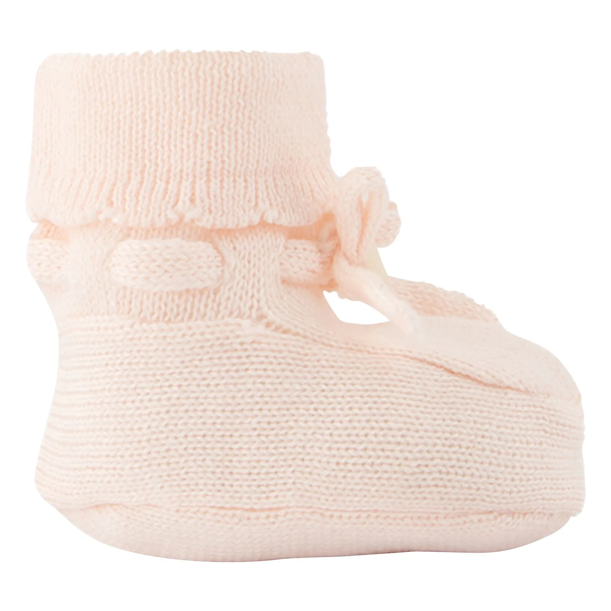 Tartine Et Chocolat Girls Pale Pink Knotted Slippers