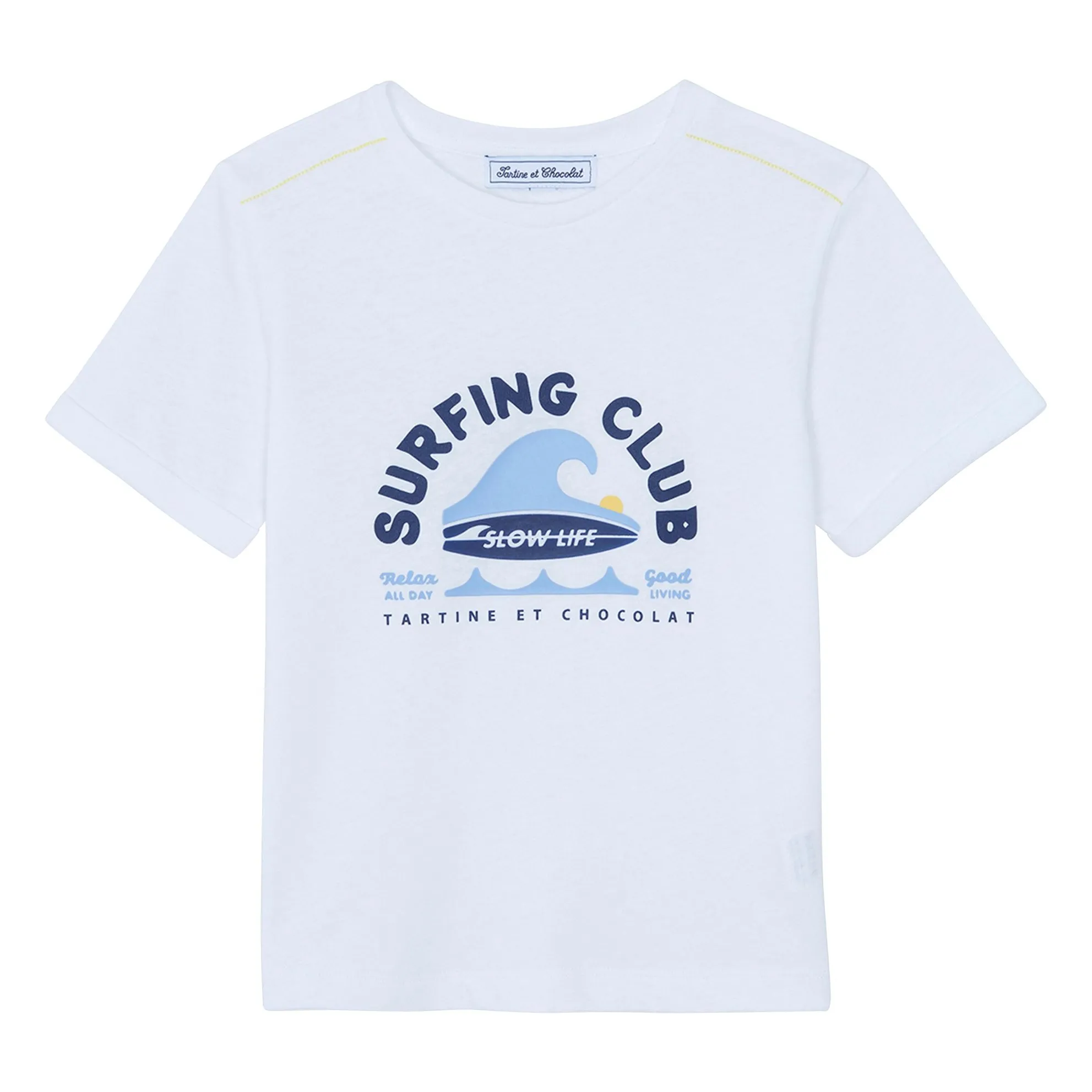 Tartine Et Chocolat Boys White Surfing Club T-Shirt