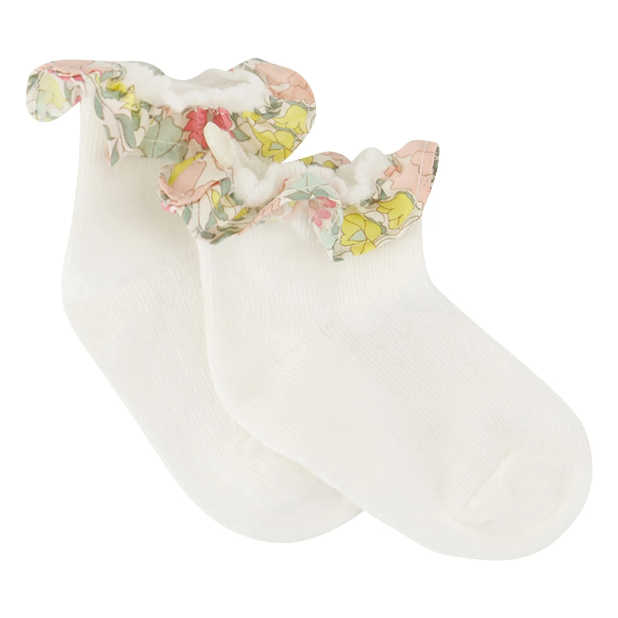 Tartine Et Chocolat Yellow Liberty Ruffled Socks