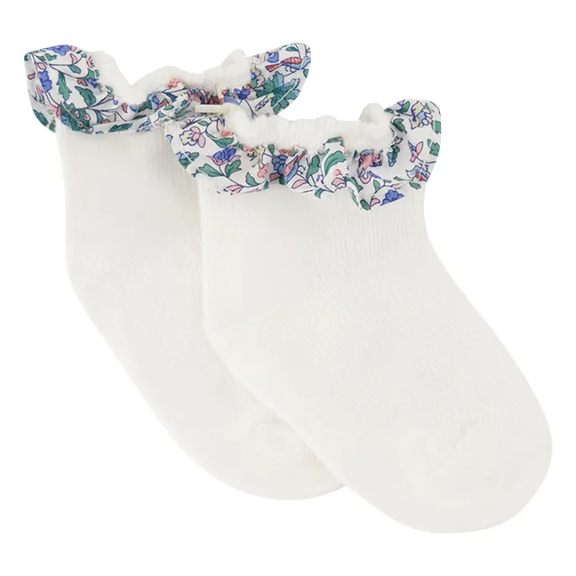 Liberty ruffled socks | White