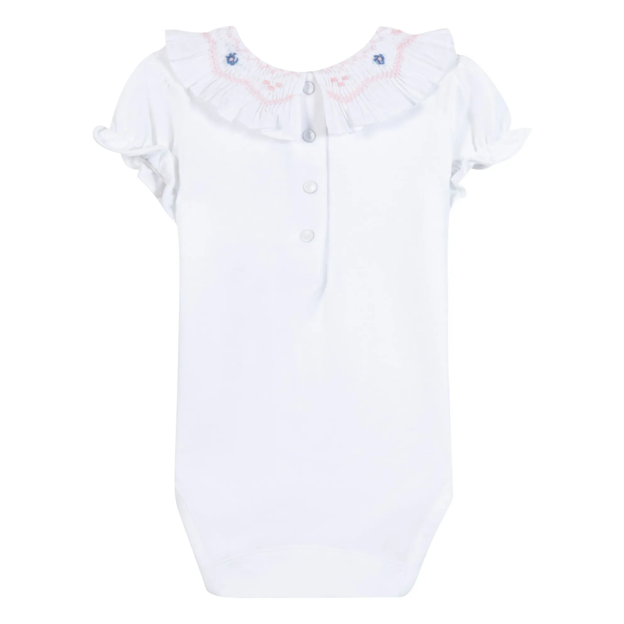 Body Col Brodé Fleurs | Blanc- Image produit n°4