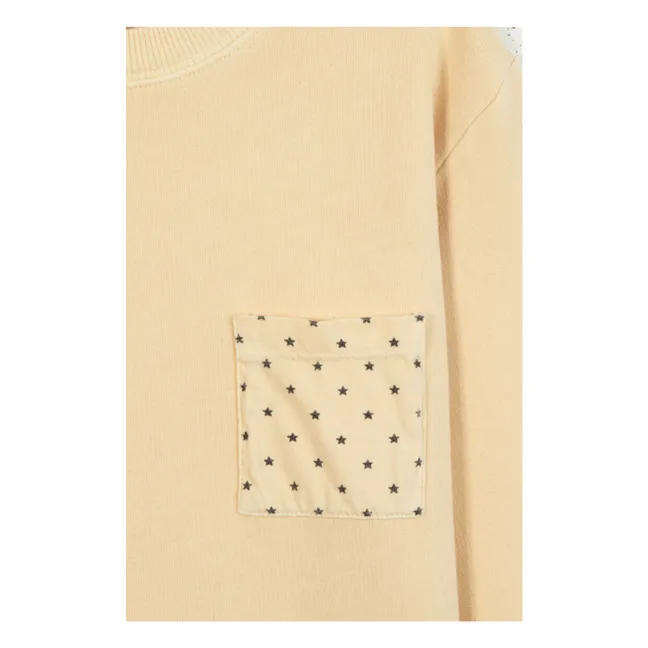 Narciss star pocket sweatshirt | Vanilla