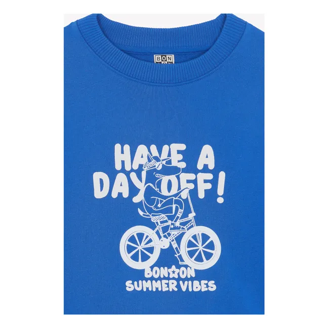 Sweat Lame Day Off | Bleu roi