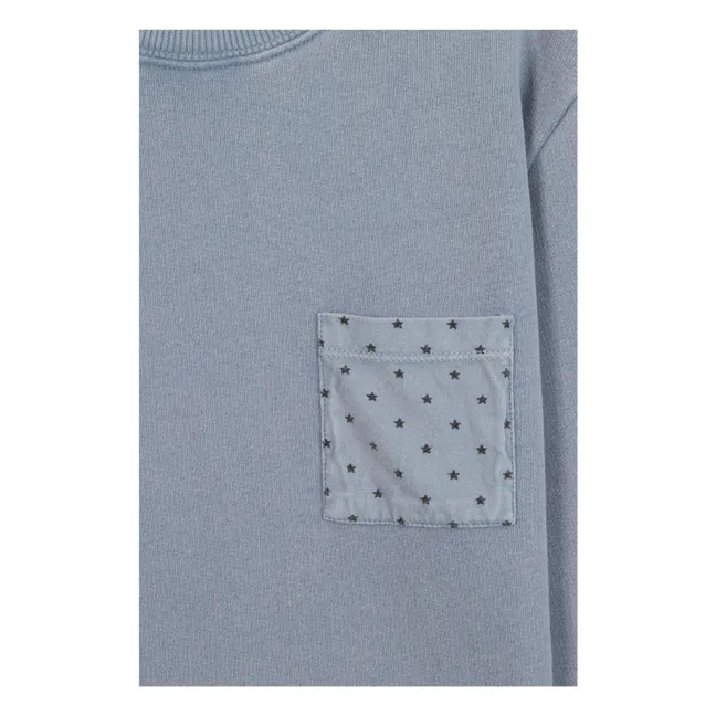 Sudadera con bolsillo de estrella Narciss | Azul Gris