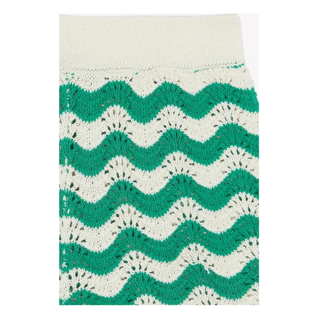 Pantalones cortos Nine de ganchillo | Verde esmeralda