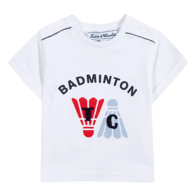 T-shirt Volants Badminton | Blanc