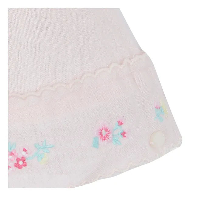 Robe Brodée Feston | Rose pâle