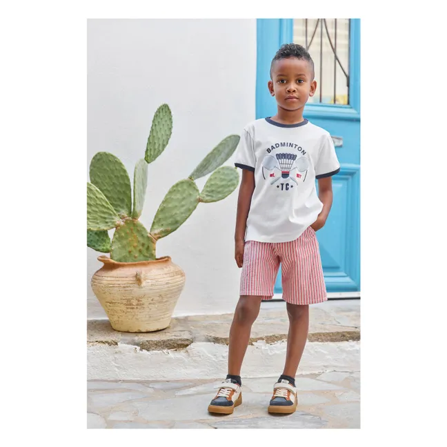 Bermudas de rayas | Rojo