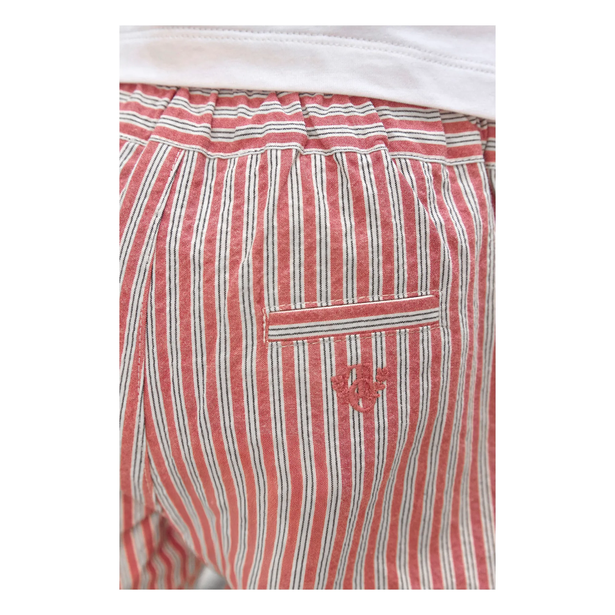 Short Rayé | Rouge- Image produit n°6
