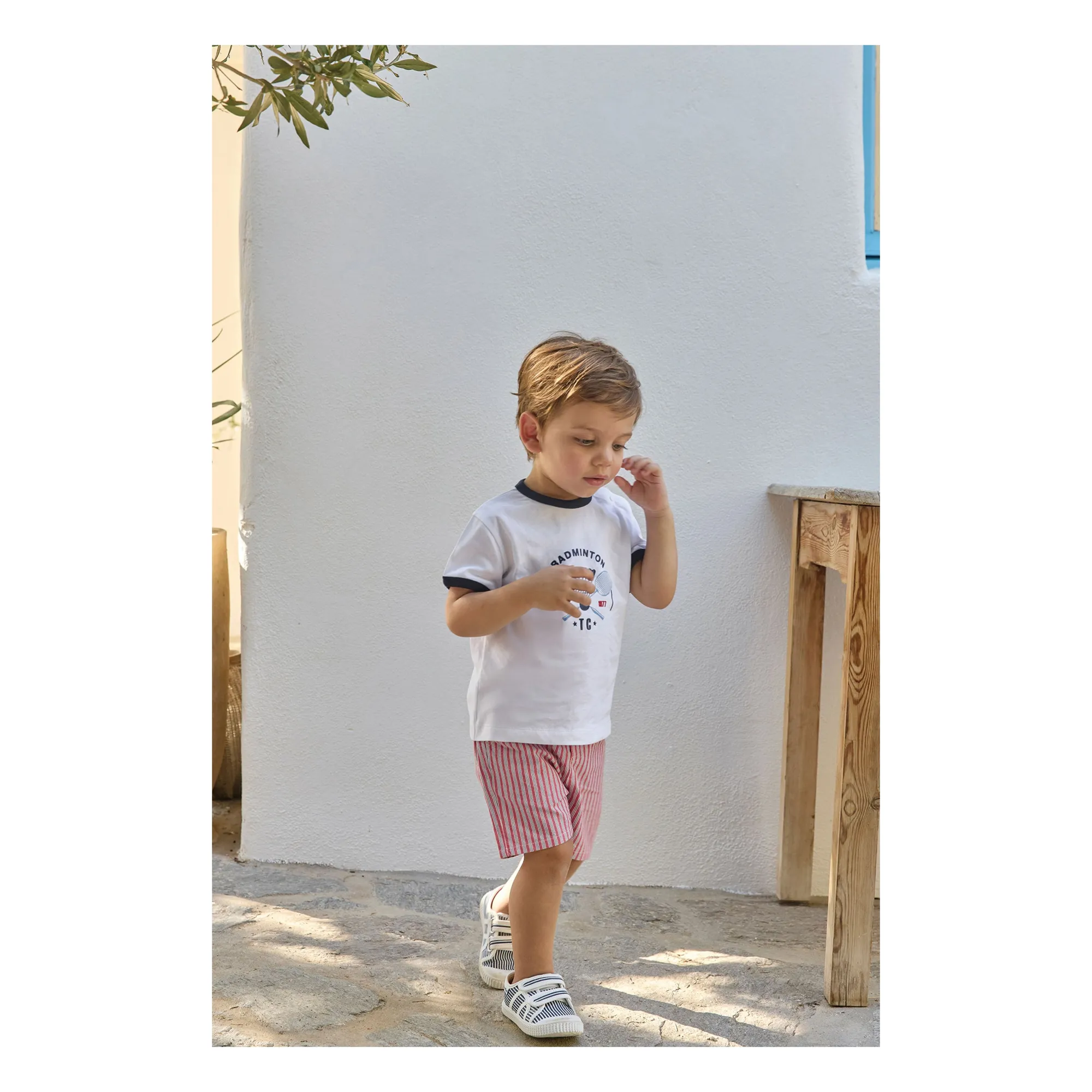 Short Rayé | Rouge- Image produit n°1