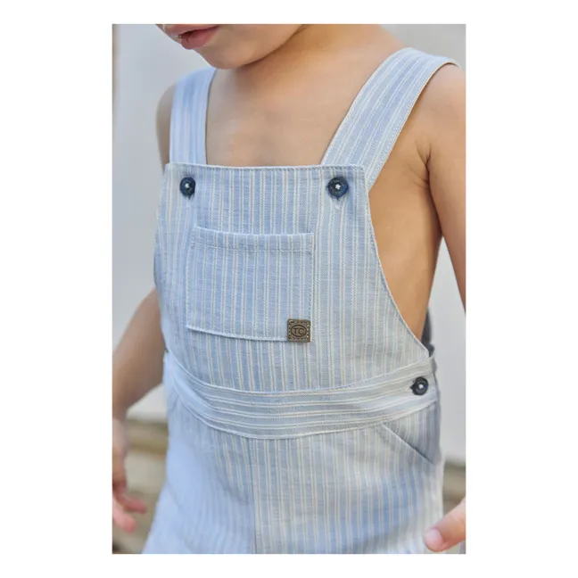Striped overalls | Light blue