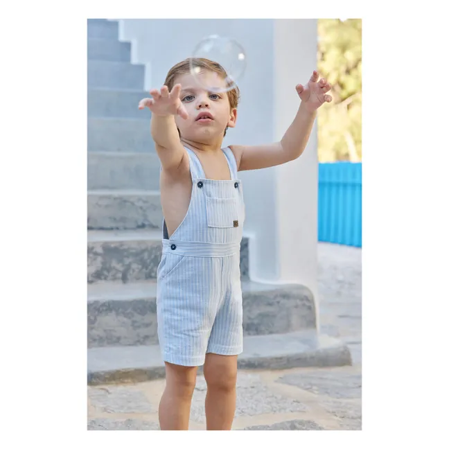 Striped overalls | Light blue