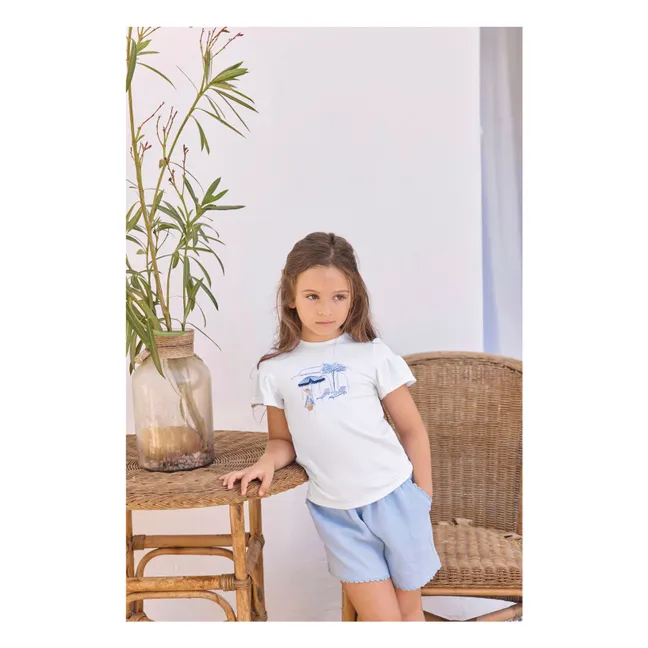 T-shirt Perles Etoile de Mer | Bleu azur