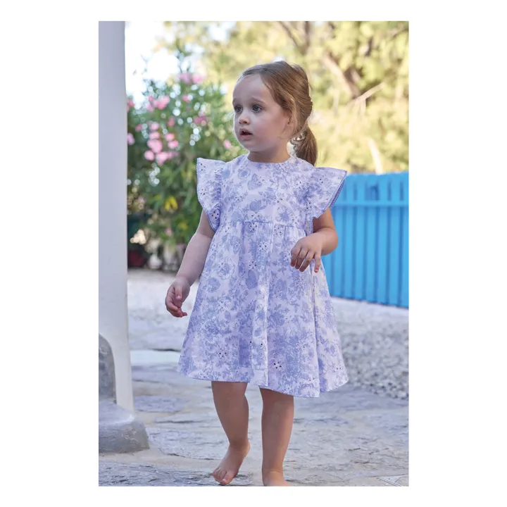 Robe et Bloomer Fleurie | Bleu azur- Image produit n°1
