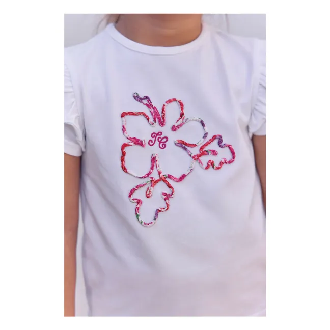 T-shirt Hibiscus Liberty | Blanc