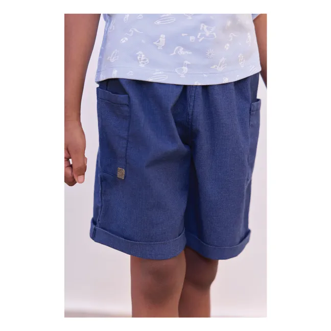 Short Poches | Bleu indigo
