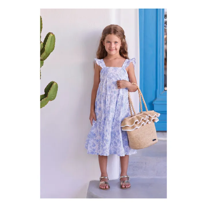 Floral Embroidered Dress | White- Product image n°1