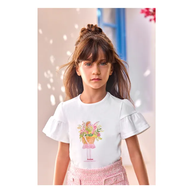 Camiseta Pearl Flower Bouquet | Blanco