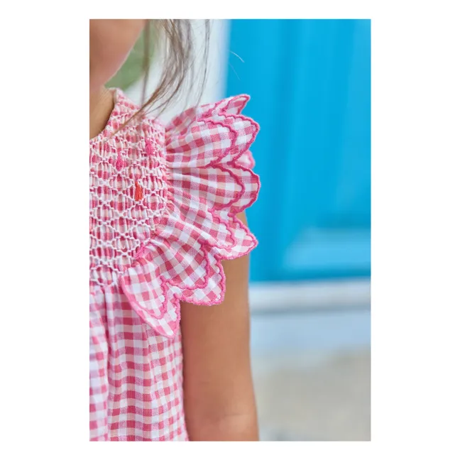 Robe Smockée Vichy | Rose