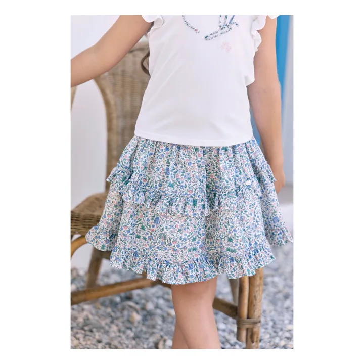 Jupe Volants Liberty | Blanc- Image produit n°0