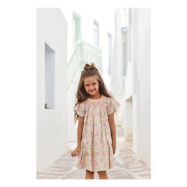 Robe Smockée Liberty | Jaune