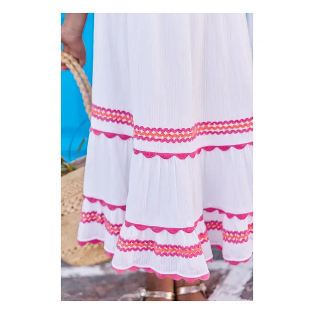 Jupe Longue Feston | Blanc