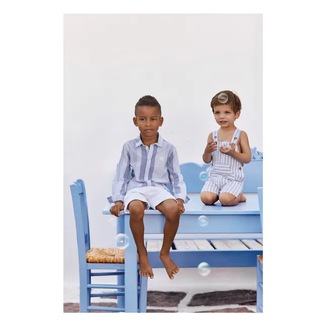 Camisa Bandas Tensadas | Azul