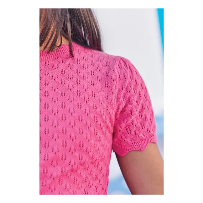 T-shirt Feston Maille | Rose