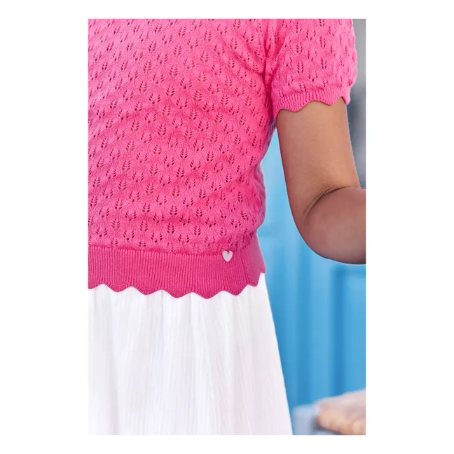 T-shirt Feston Maille | Rose