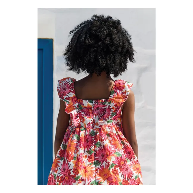 Kleid Blumen | Orange