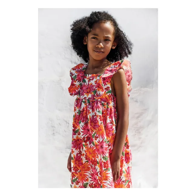 Vestido de flores | Naranja
