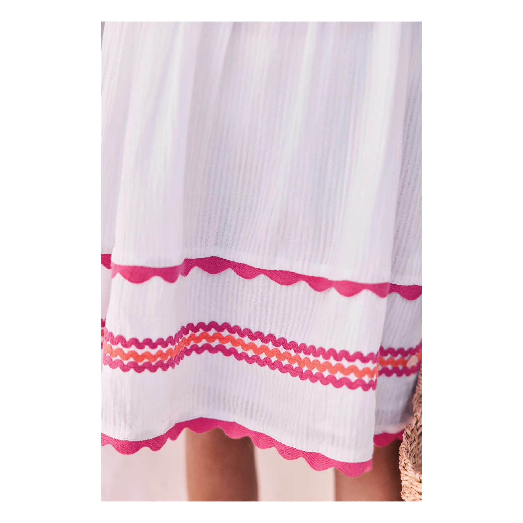 Robe Feston Volants | Blanc- Image produit n°8