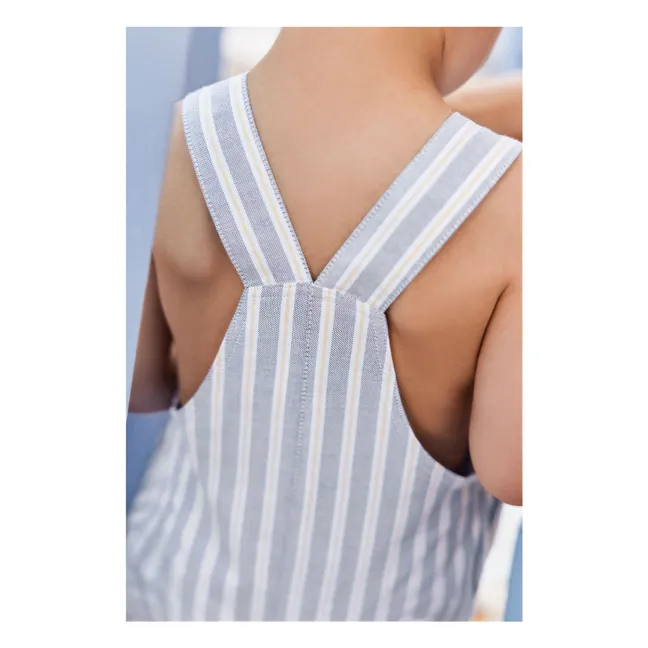 Striped overalls | Light blue