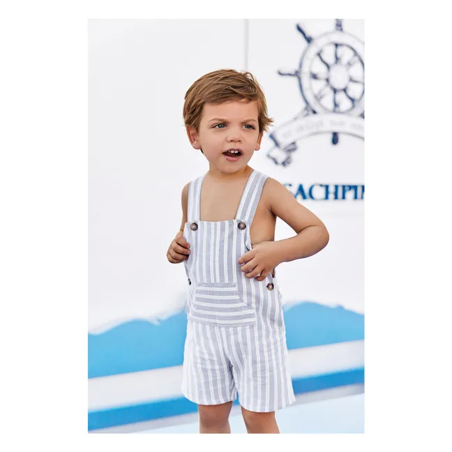 Striped overalls | Light blue