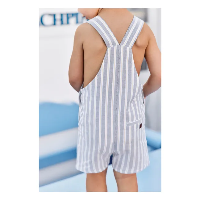 Striped overalls | Light blue