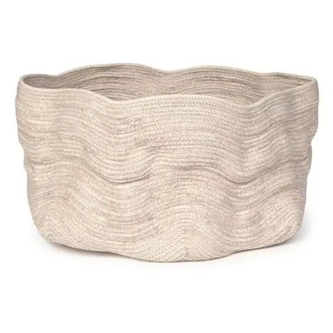 Stonewashed storage basket | Ecru