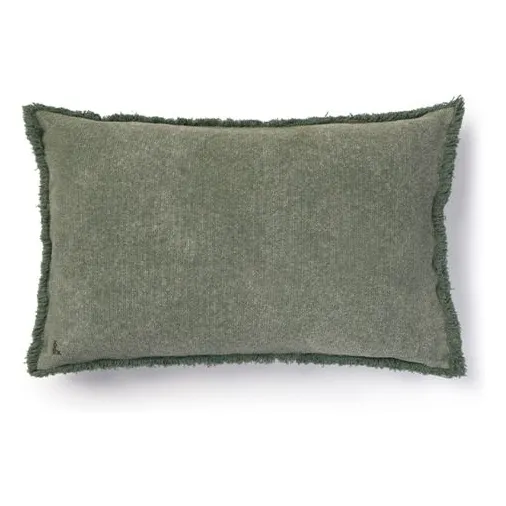 Coussin rectangulaire Stonewashed | Vert foncé