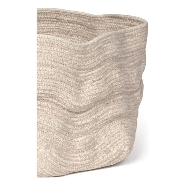 Stonewashed storage basket | Ecru