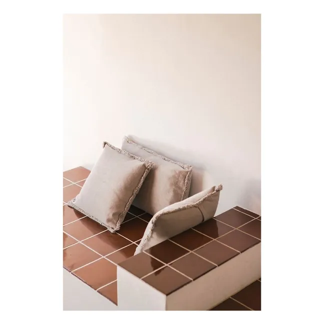 Cojín rectangular encalado | Gris Perla