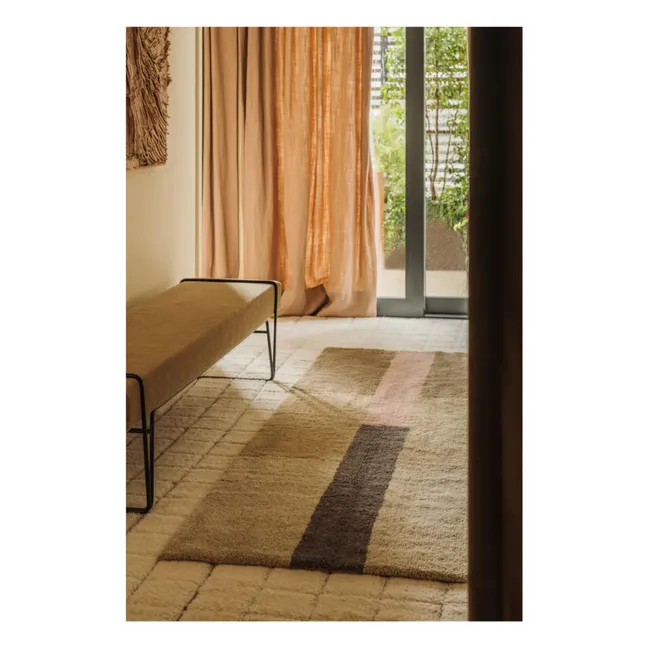 Wool runner carpet Chroma | Green